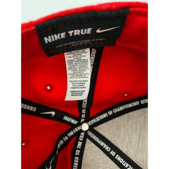 Nike True Snap Back Hat Just Do It Green Red Baseball Cap One Size - Picture 6 of 8